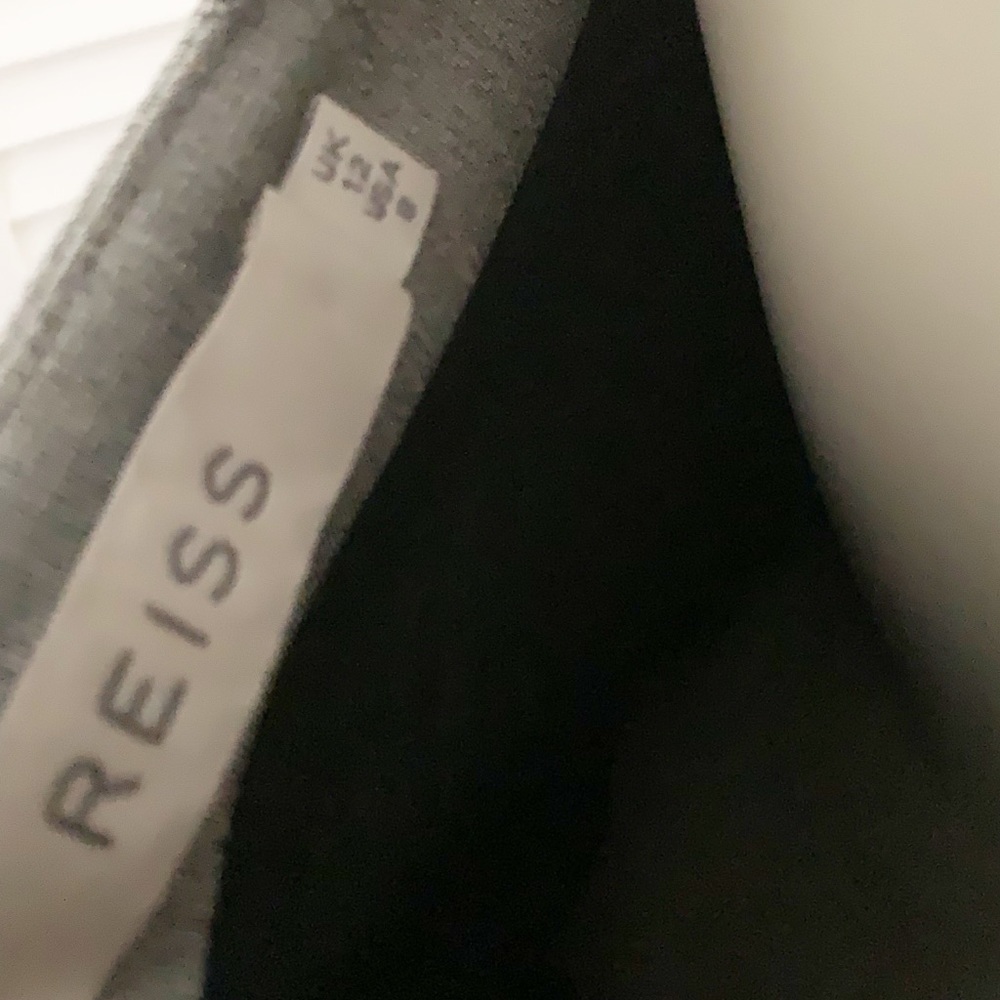 Reiss Gray Tailored Sheath Midi Dress Polished Career Workwear Size 8 - Picture 6 of 11